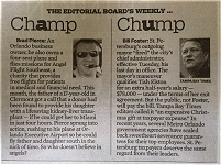 Brad Pierce Angel Flight Orlando Sentinel Editorial Board Weekly Champ vs Chump