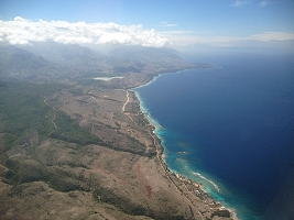 Haiti Relief Flight View Arrival
